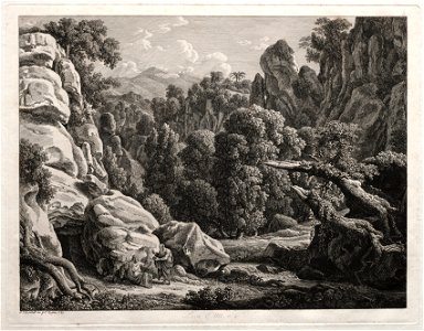 Johann Christian Reinhart (German, 1761-1847) - Heroic Landscape, Landscape with the Temptation of Christ - 2006.72.3 - Cleveland Museum of Art