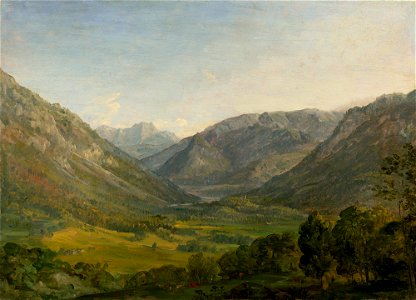 Johann Georg von Dillis - Gebirgstal (Gegend bei Ruhpolding) - G 73 - Lenbachhaus