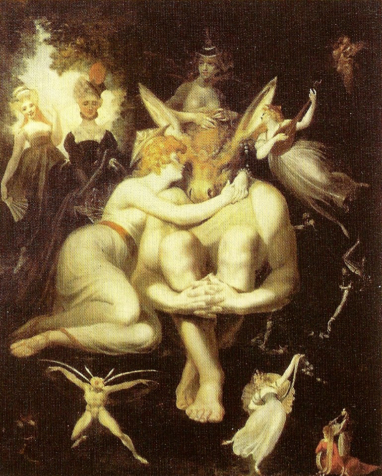 Johann Heinrich Füssli - Titania liebkost den eselköpfigen Bottom
