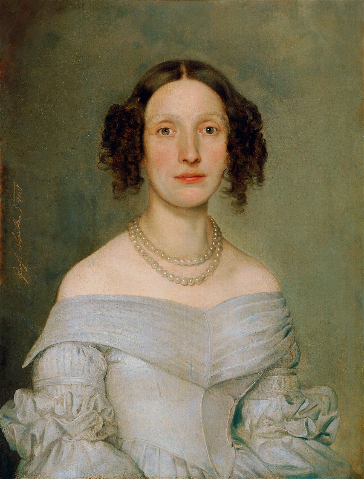 Johann Baptist Reiter - Dame in hellblauem Kleid - 5578 - Österreichische Galerie Belvedere