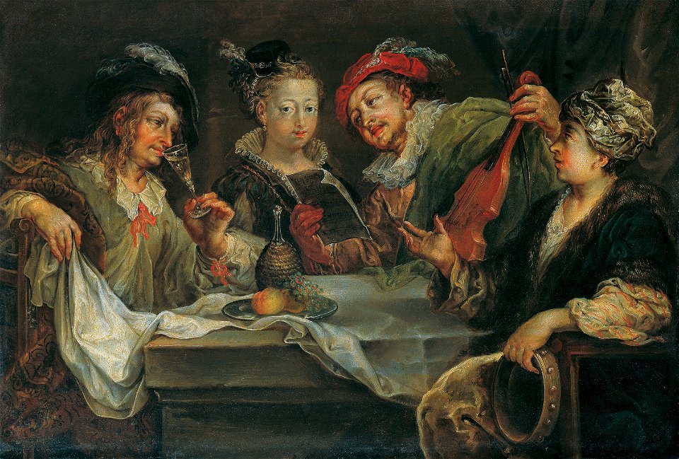 Johann Georg Platzer - Belustigung nach dem Mahle - 4093 - Kunsthistorisches Museum