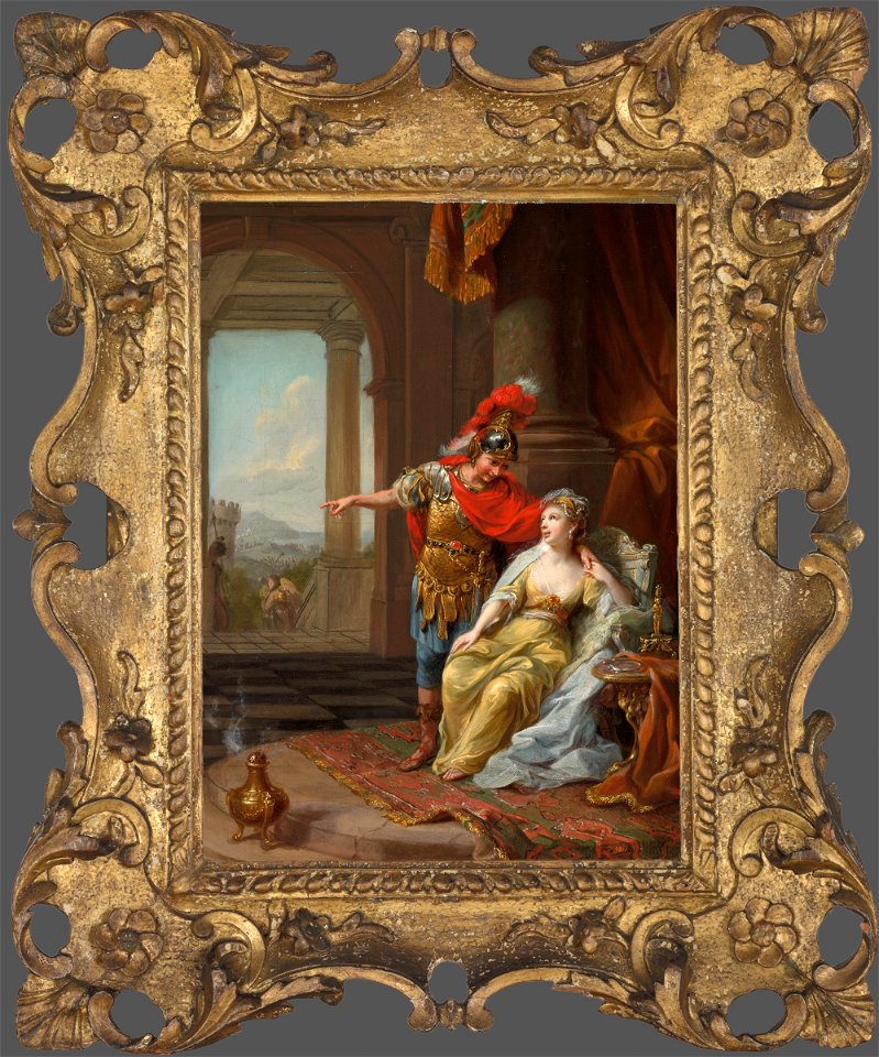 Johann Heinrich Tischbein the Elder - Mark Antony Visiting Cleopatra after His Defeat of Octavian - BR62.27 - Harvard Art Museums