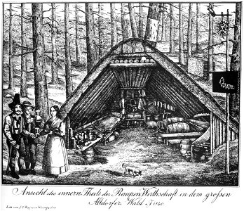 Johann Georg Bayer Raupenwirtschaft im Altdorfer Wald innen 1840