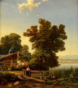 Johann Cornelis Mali Sommerliche Seenlandschaft 1860
