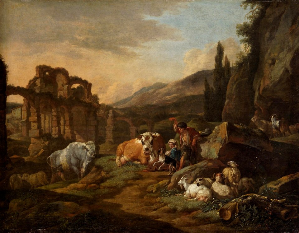 Johann Heinrich Roos - Landschaft mit Tieren - GG 636 - Kunsthistorisches Museum