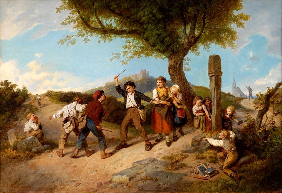 Johann Grund Die kleinen Streithähne 1867