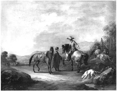 Johann Georg Pforr - Heer te paard met zijn rijknecht - 933 - Städel Museum