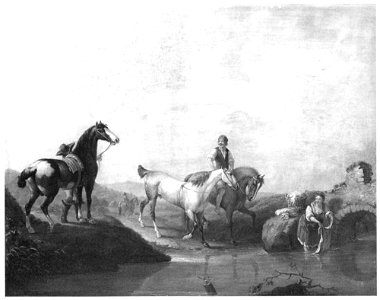 Johann Georg Pforr - Knecht die twee paarden naar de drinkplaats leidt - 932 - Städel Museum