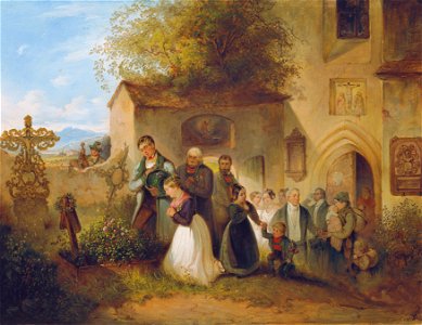 Johann Friedrich Treml - Am Friedhof (Die Braut am Grabe) - 3623 - Kunsthistorisches Museum