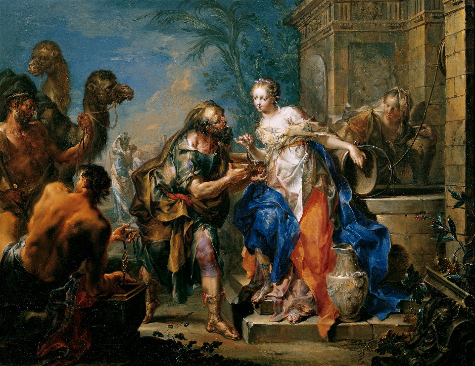 Johann Georg Platzer - Rebekka am Brunnen - 8521 - Österreichische Galerie Belvedere
