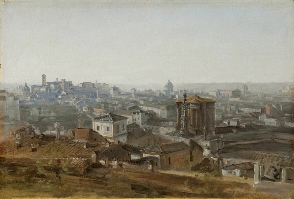 Johann Georg von Dillis - Blick von der Villa Malta auf das Kapitol - 11470 - Bavarian State Painting Collections