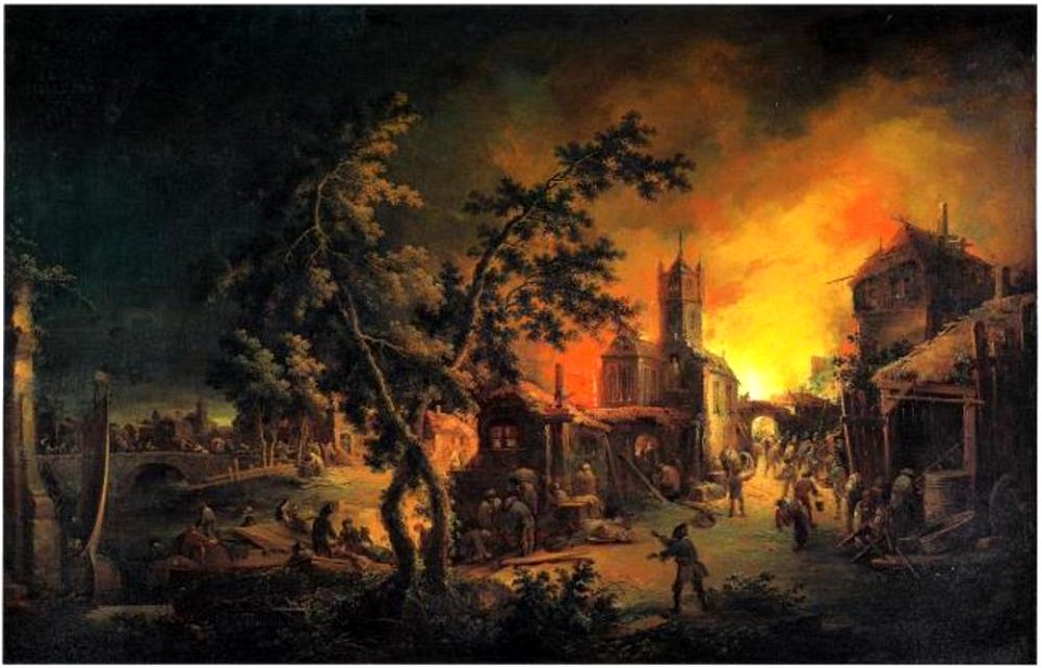 Johann Georg Trautmann - Nachtelijke vuurzee - 633 - Städel Museum