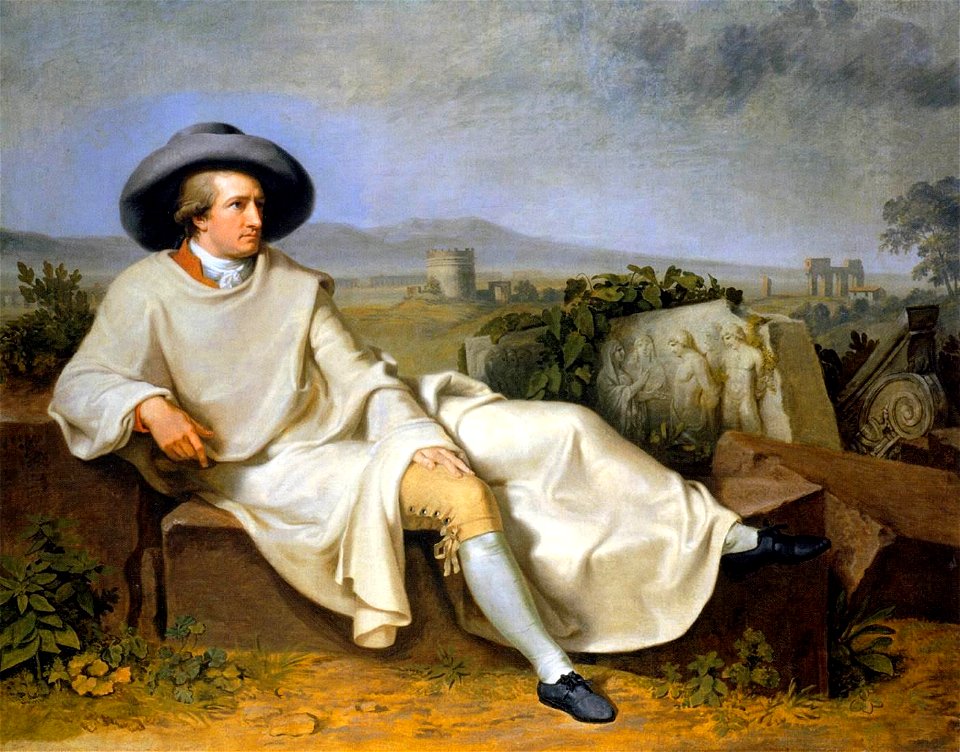 Johann Heinrich Wilhelm Tischbein - Goethe in the Roman Campagna - WGA22717