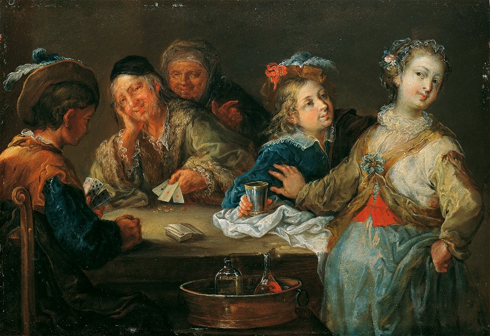 Johann Georg Platzer - Kartenspieler (As ist Trumpf) - 4098 - Kunsthistorisches Museum