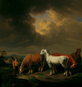 Johann Baptist Michael Dallinger von Dalling - Fünf Ackerpferde - 2793 - Österreichische Galerie Belvedere