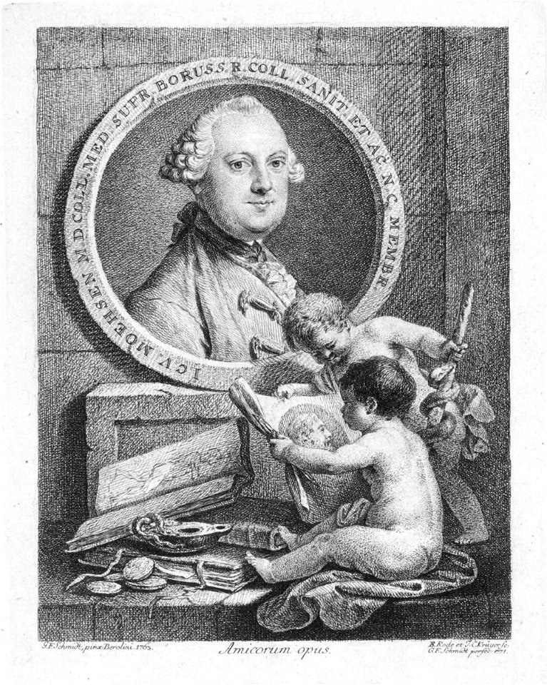 Johann Karl Wilhelm Möhsen (1722 - 1795), Physician to Frederick the Great, by Christian Bernhard Rode (1725 - 1797) and Johann Conrad Krüger (1733 - 1791)