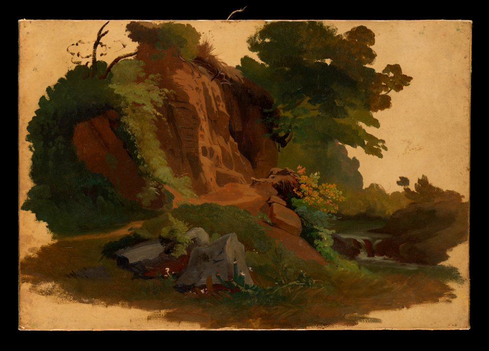 Johann Jakob Frey - Rocky Outcrop by a Stream in the Roman Campagna - 2018.830.3 - Metropolitan Museum of Art