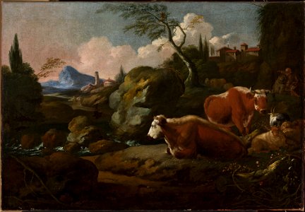 Johann Heinrich Roos - Italian landscape with cows - M.Ob.2081 MNW - National Museum in Warsaw