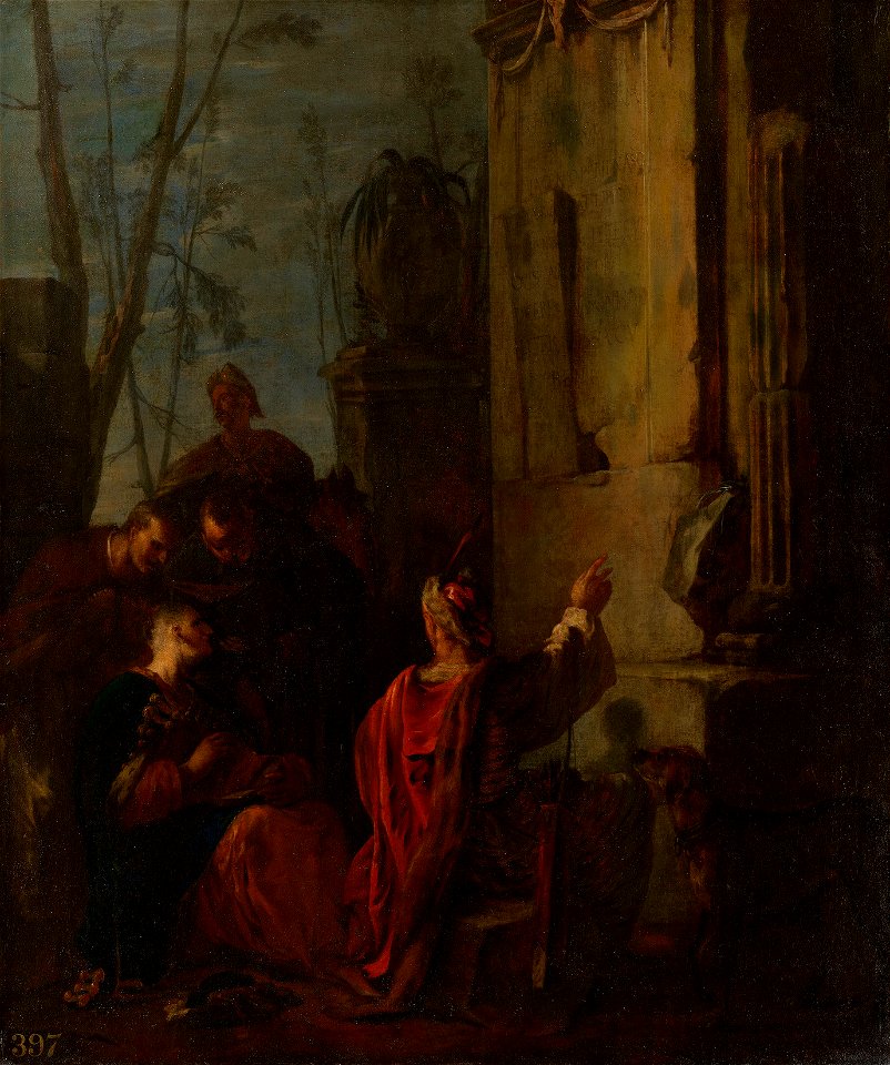 Johann Heinrich Schönfeld (1609-82-3) - Sarmatians at the Tomb of Ovid - RCIN 402935 - Royal Collection