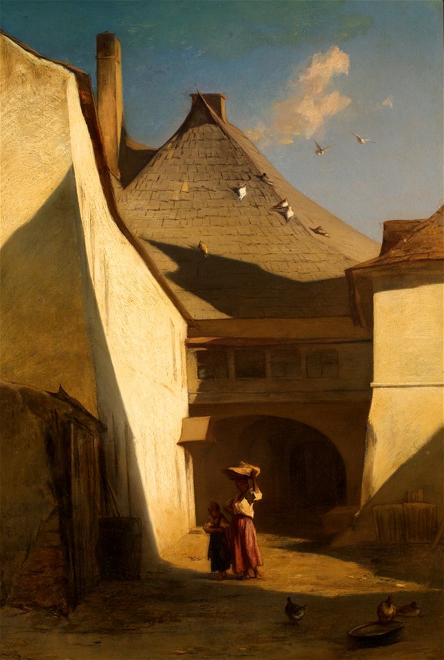 Johann Gualbert Raffalt - Ungarischer Bauernhof - 5605 - Österreichische Galerie Belvedere