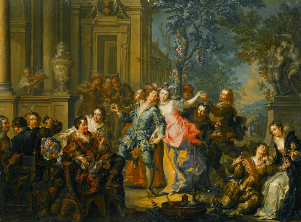 Johann Georg Platzer - Eine Gesellschaft feiert Hochzeit