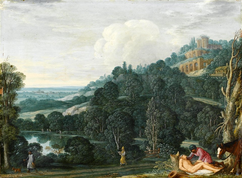 Johann König - Landschaft mit dem barmherzigen Samariter