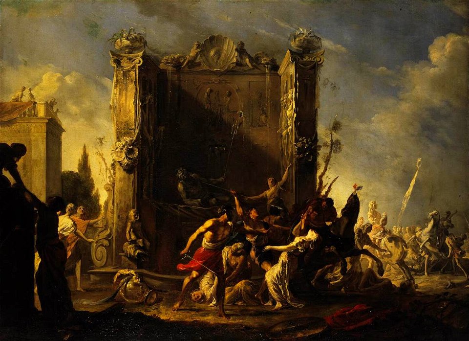 Johann Heinrich Schönfeld - Rape of the Sabine Women - WGA21057