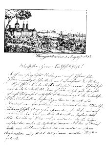 Johann Georg Bayer Briefkopf 1838