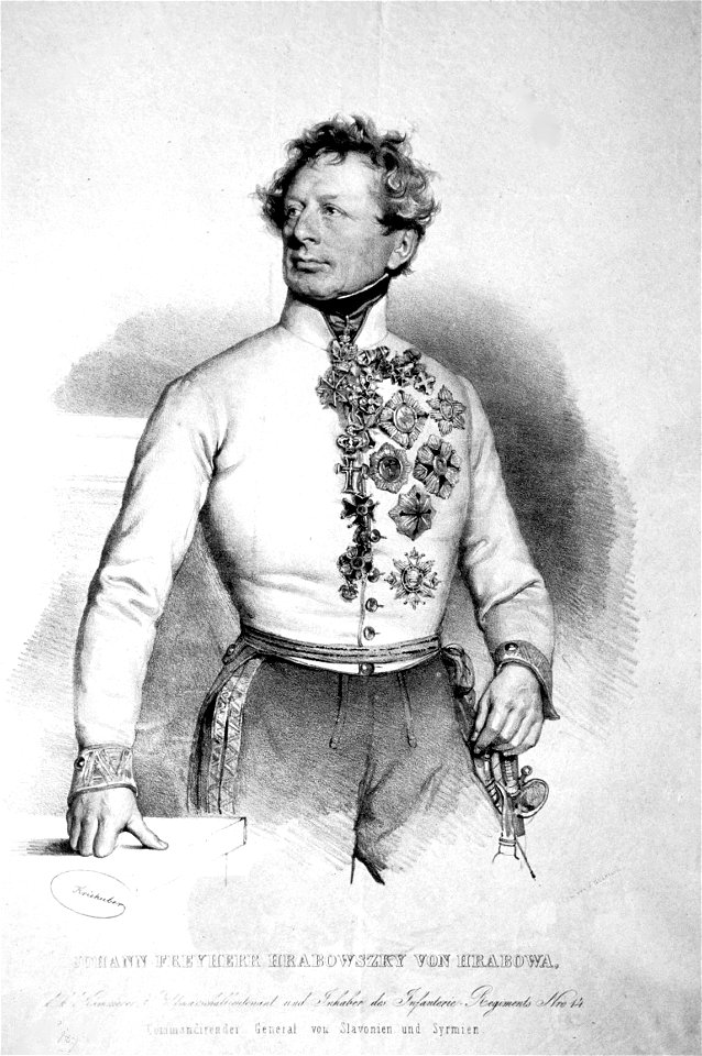 Johann Hrabowszky von Hrabowa Litho