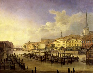 Johann Heinrich Hintze - Berlin, Aussicht hinter dem Mühlendamm
