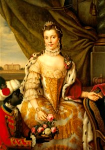 Johann Georg Ziesenis - Queen Charlotte when Princess, Royal Collection. Free illustration for personal and commercial use.