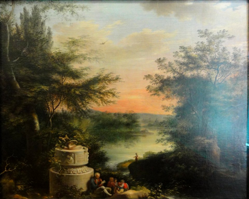 Johann Heinrich Ramberg — Landschaft mit dem Denkmal Gleims