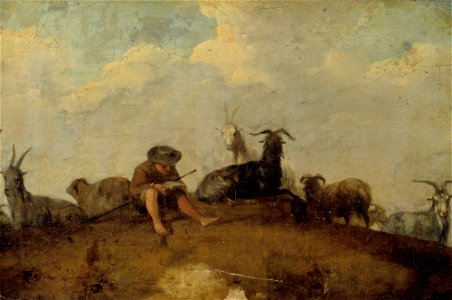 Johann Heinrich Roos - A shepherd reading - A I 355 - Finnish National Gallery