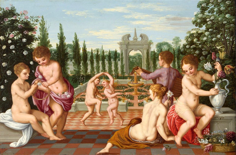 Johann König - Frühling (Spiel im Garten) - GG 1142 - Kunsthistorisches Museum