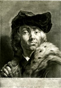 Johann Gottfried Haid - Portrait of a young man wearing a velvet hat; after a self-portrait () by Piazzetta, 1902,1011.7606