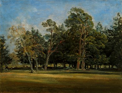Johann Georg von Dillis - Der Hirschgarten bei München - G 818 - Lenbachhaus