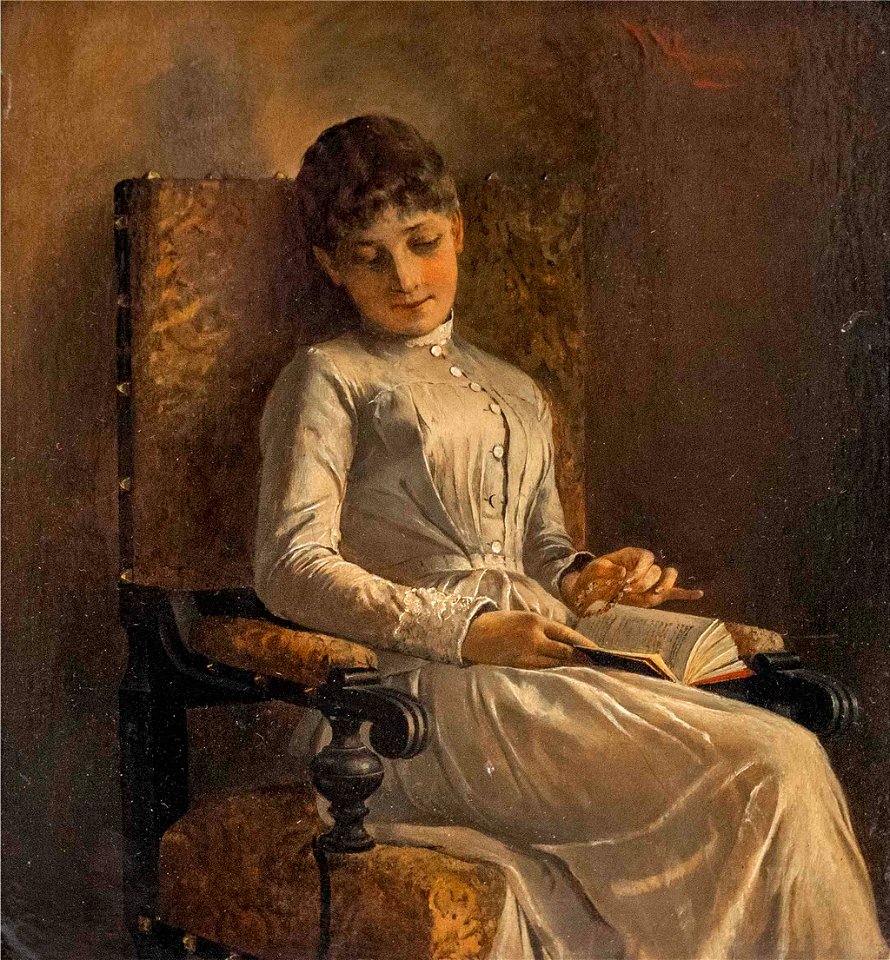 Johann Hamza Lesende junge Frau