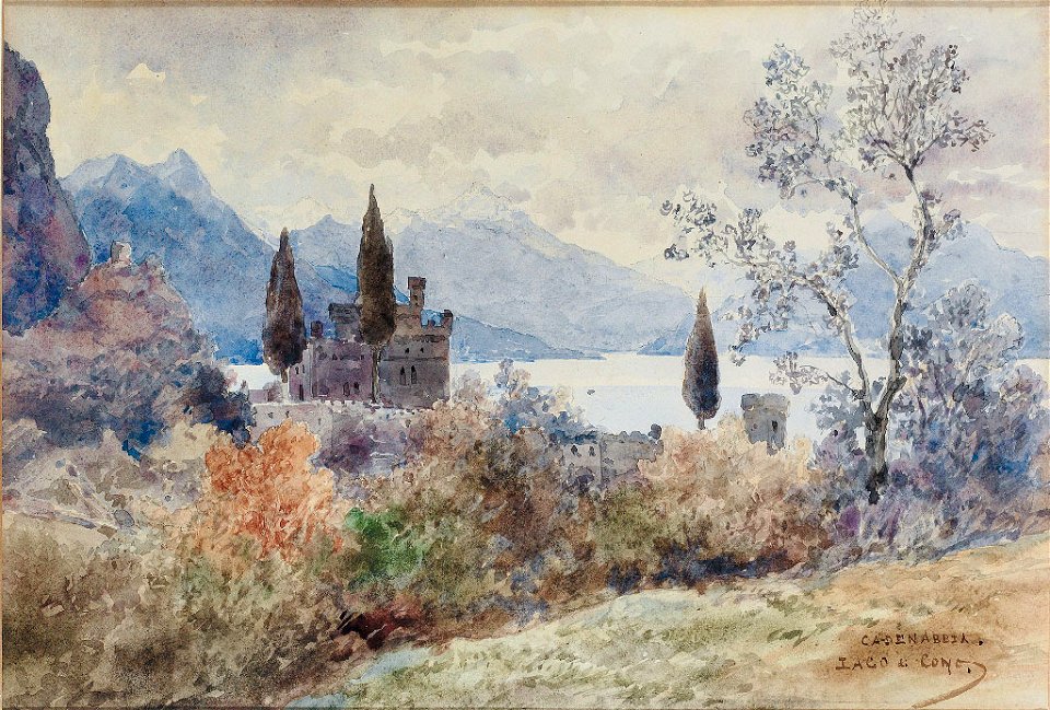 Johann Gottfried Steffan Cadenabbia Lago di Como
