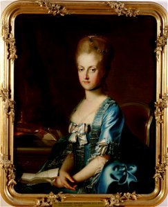 Johann Georg Weikert - Erzherzogin Maria Karoline (1752-1814), Königin beider Sizilien, an einem Tisch sitzend, Halbfigur - GG 2734 - Kunsthistorisches Museum