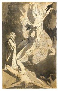 Johann Heinrich Füssli - Dante Observing the Soaring Souls of Paolo and Francesca