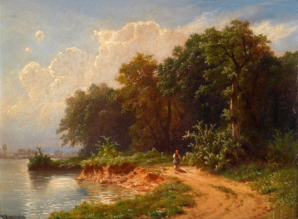 Johann Kautsky Idylle am Seeufer