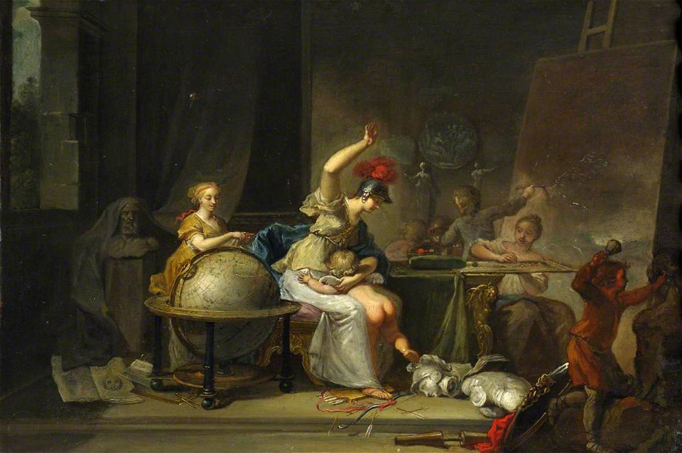 Johann George Böhm the elder (1673-1746) - Minerva Chastising Cupid for Disturbing the Arts and Sciences in Their Studies - 207813 - National Trust