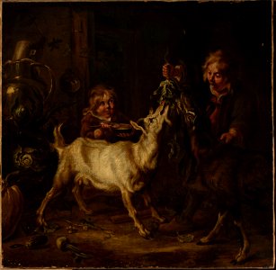 Johann Heinrich Roos - Children feeding goats - M.Ob.1414 MNW - National Museum in Warsaw
