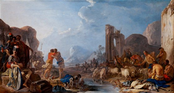 Johann Heinrich Schönfeld - Versöhnung Jakobs mit Esau - GG 1145 - Kunsthistorisches Museum
