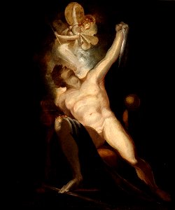 Johann Heinrich Fuseli - John Milton's Paradise Lost, Satan and the Birth of Sin (Book II, 746-758) Painting no. 6 from The Milton Gallery - 1996.104.FA - Dallas Museum of Art