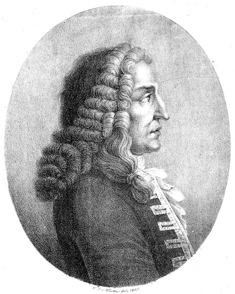 Johann Josef Fux, Lithografie von Heinrich E von Winter