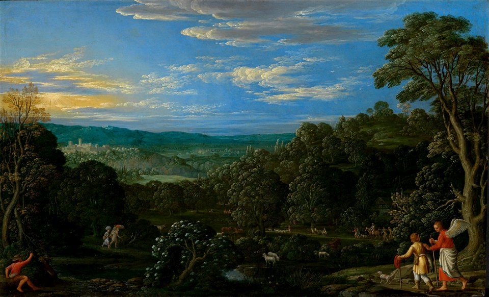 Johann König (1586) - Landschaft mit Tobias und dem Engel - 1410 - Staatliche Kunsthalle Karlsruhe