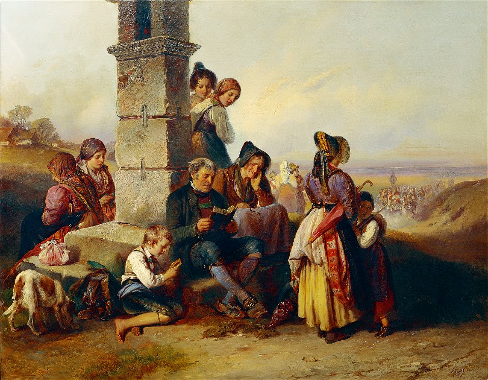 Johann Matthias Ranftl - Die Rast der Wallfahrer - 5110 - Österreichische Galerie Belvedere