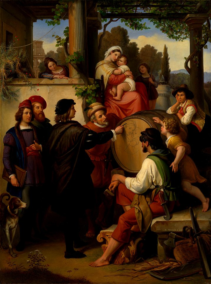 Johann Michael Wittmer (1802-80) - Raphael's First Sketch of the 'Madonna della Sedia' - RCIN 403635 - Royal Collection