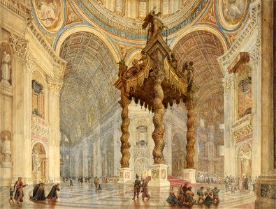 Johann Karl Schultz Innenansicht des Petersdoms